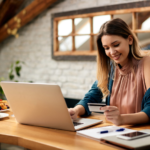 Come fare un reso nel negozio MODIVO - una giovane donna sorridente che fa shopping online