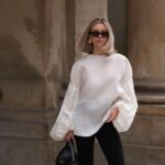 Isabelle Hartmann indossa una blusa in seta